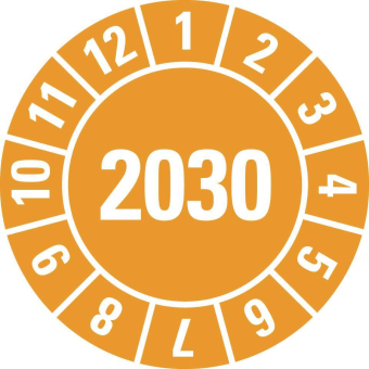 HEIN 190583 Prüfplakette 2030 orange 