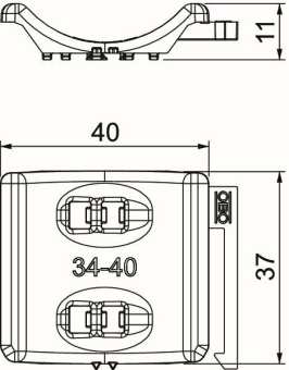 OBO 2058UW 40 LGR Uni-Gegenwanne 