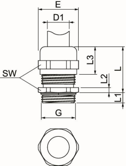 OBO V-TEC VM20 MS Kabelverschraubung M20 