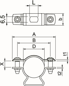 OBO ASL 733 36 G Abstandschelle 