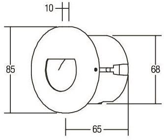 BRUM LED-Wandeinbaul. Edelstahl 10128203 