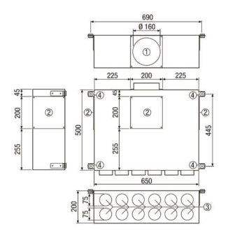 Maico Luftverteile aus    MF-BV75-160-12 