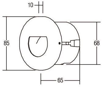 BRUM LED-Wandeinbaul. Edelstahl 10128203 