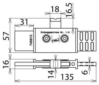 DEHN Erdungspatrone Typ D EP NH1 3 VI TA 