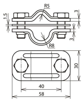 DEHN Zweimetalltrennkl.Cu-St/Tzn  460507 