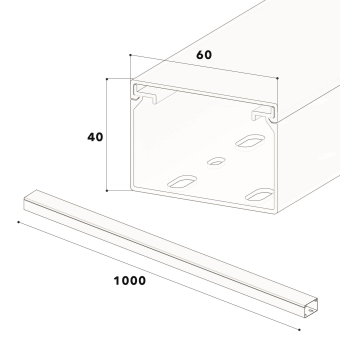 Leitungsführungskanal LFG 40x60-8014 