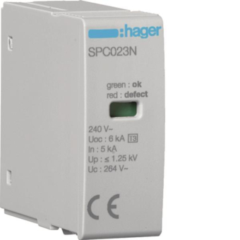 Hager Steckmodul T3 1P Uc 264V   SPC023N 