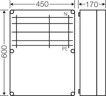 Hensel Mi-Sammelschienengehäuse  Mi 6658 