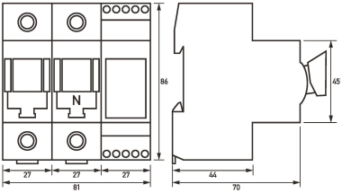 Doepke D0-Lasttrenner TYTAN  D0-63A/1p+N 