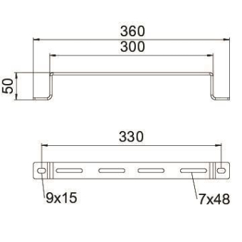 OBO DBL 50 300 A4 Distanzbügel B300mm A4 
