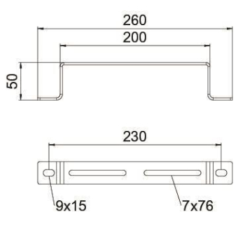 OBO DBL 50 200 A4 Distanzbügel B200mm A4 