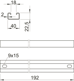OBO MS4022P0192FT Profilschiene als 