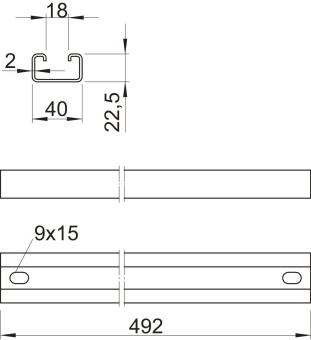 OBO MS4022P0492FT Profilschiene als 