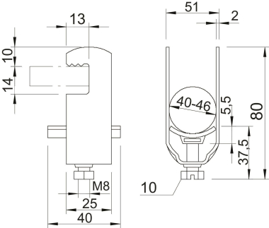 OBO 2056F 46 FT Bügelschelle 40-46mm St 