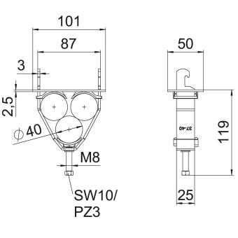 OBO 2056U-E40 FT Bügelschelle f.3 