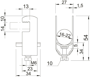 OBO 2056F 22 FT Bügelschelle 16-22mm St 