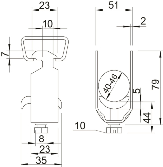 OBO 2056 M 46 FT Bügelschelle 