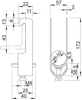 OBO 2056W 2 52 FT Bügelschelle 2-fach 