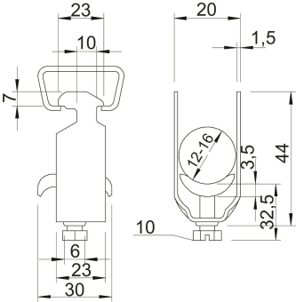 OBO 2056 M 16 FT Bügelschelle 