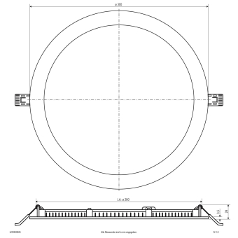 EVN LED Einbaupanel -rund -    LDR300925 