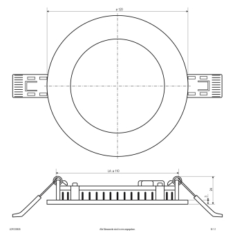 EVN LED Einbaupanel -rund -    LDR120925 