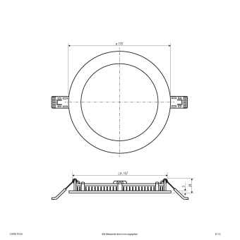 EVN LED Einbaupanel -rund -   LTWR170125 