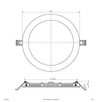 EVN LED Einbaupanel -rund -    LDR220925 