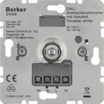 Berker DALI Drehpot.Tunable white m 2998 