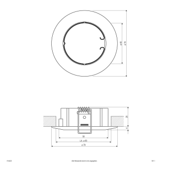 Einbauleuchte konvex starr GX5.3  514422 