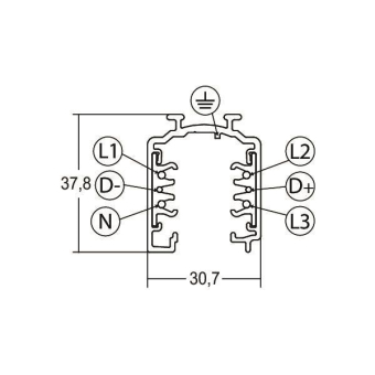 BRUM 3PH-Stromschiene DALI ws   87163070 