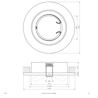 EVN Halogen-Einbauleuchte plan    517422 