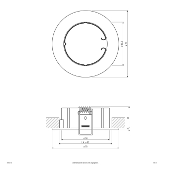 Einbauleuchte starr GX5.3 50W 12V 511013 