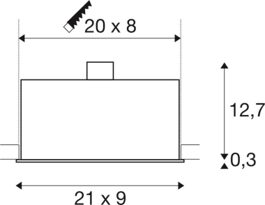 SLV KADUX 3 GU10 Downlight eckig  115531 
