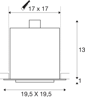 SLV KADUX 1 ES111 Downlight eckig 115541 