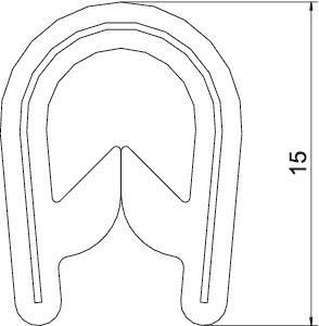 OBO KSB 4 PVC Kantenschutzband f.Bleche 