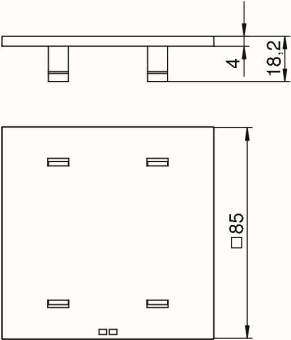 OBO T8NL P01 9011 Abdeckplatte 