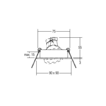 BRUM NV-Einbaustrahler GX5,3/50W 0070.25 