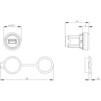 Siemens 3SU19000GA100AA0 USB-Anschluss 