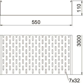 OBO SKS 155 FS Kabelrinne SKS gelocht m. 