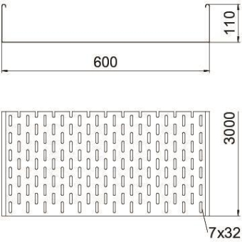 OBO MKS 160 FS Kabelrinne MKS gelocht 