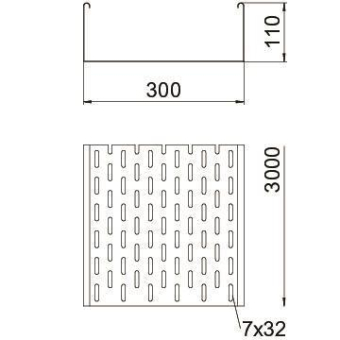 OBO MKS 130 FS Kabelrinne MKS gelocht m. 