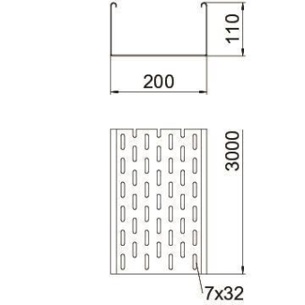 OBO SKS 120 FT Kabelrinne SKS gelocht 