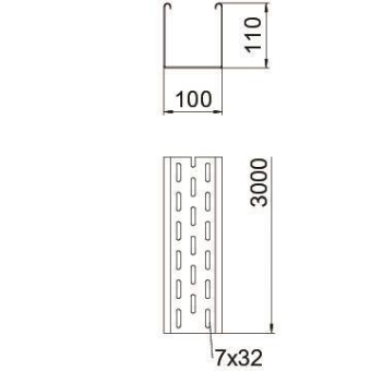 OBO SKS 110 FS Kabelrinne SKS gelocht m. 