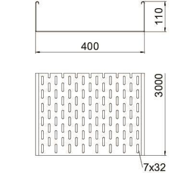 OBO SKS 140 FS Kabelrinne SKS gelocht m. 