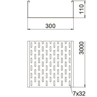 OBO SKS 130 FT Kabelrinne SKS gelocht 