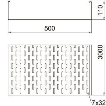 OBO SKS 150 FS Kabelrinne SKS gelocht m. 