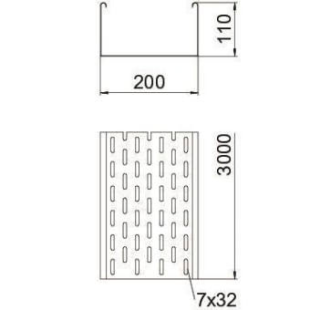 OBO MKS 120 FS Kabelrinne MKS gelocht m. 