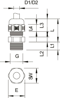 OBO V-TEC PG16 LGR Kabelverschraubung 