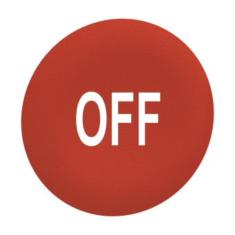 Schneider Tastenschild rot OFF   ZBAF435 