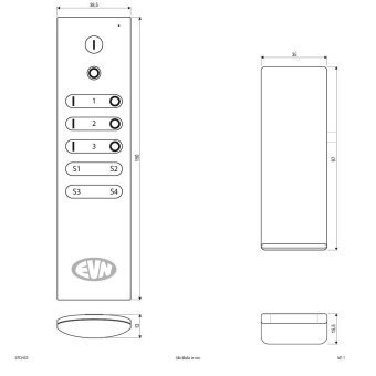 EVN FunkHandsender 3 Kanäle       EFDHS3 